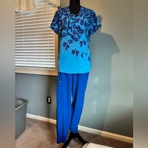 Blue Women’s Scrub Top and Pants